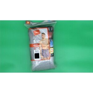 Hanes Ultimate Tagless Boxer Briefs 5 Pack Mens Size Medium M Black Grey New